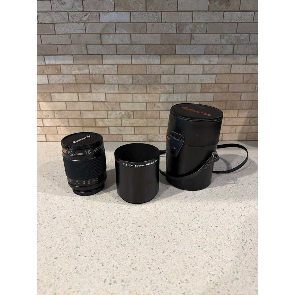 Celestron 500mm F8 Telephoto Mirror Lens With Lens Hood & Case